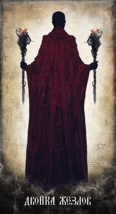 Карта Таро Двойка Жезлов