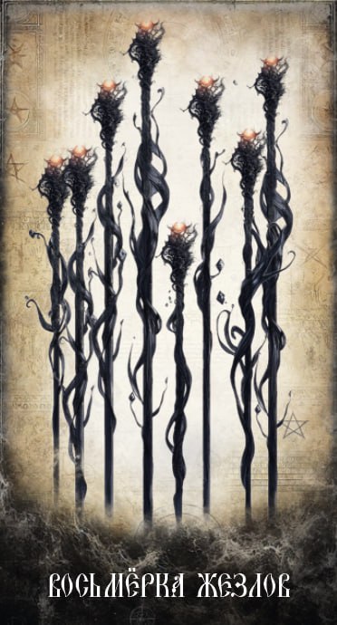 Карта Таро Восьмёрка Жезлов