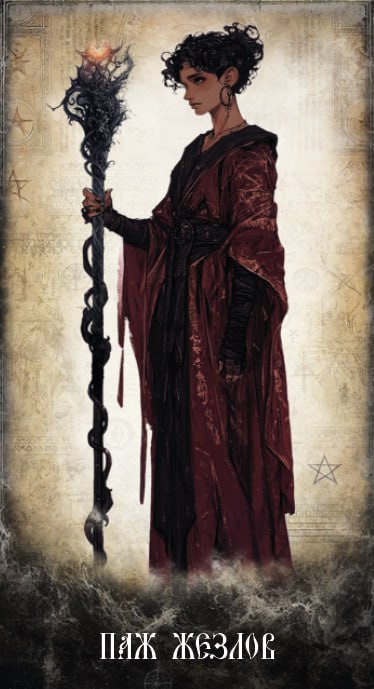 Карта Таро Паж Жезлов