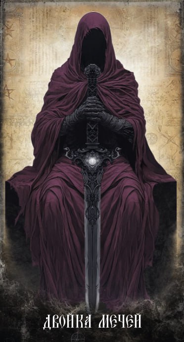 Карта Таро Двойка Мечей