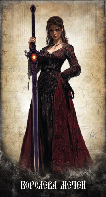 Карта Таро Королева Мечей