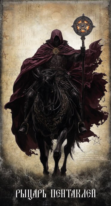 Карта Таро Рыцарь Пентаклей
