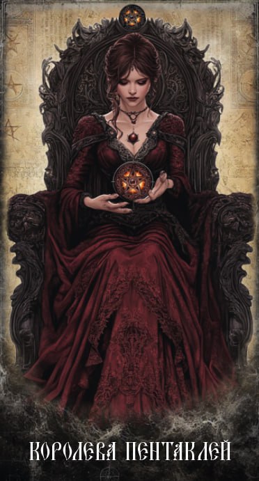 Карта Таро Королева Пентаклей